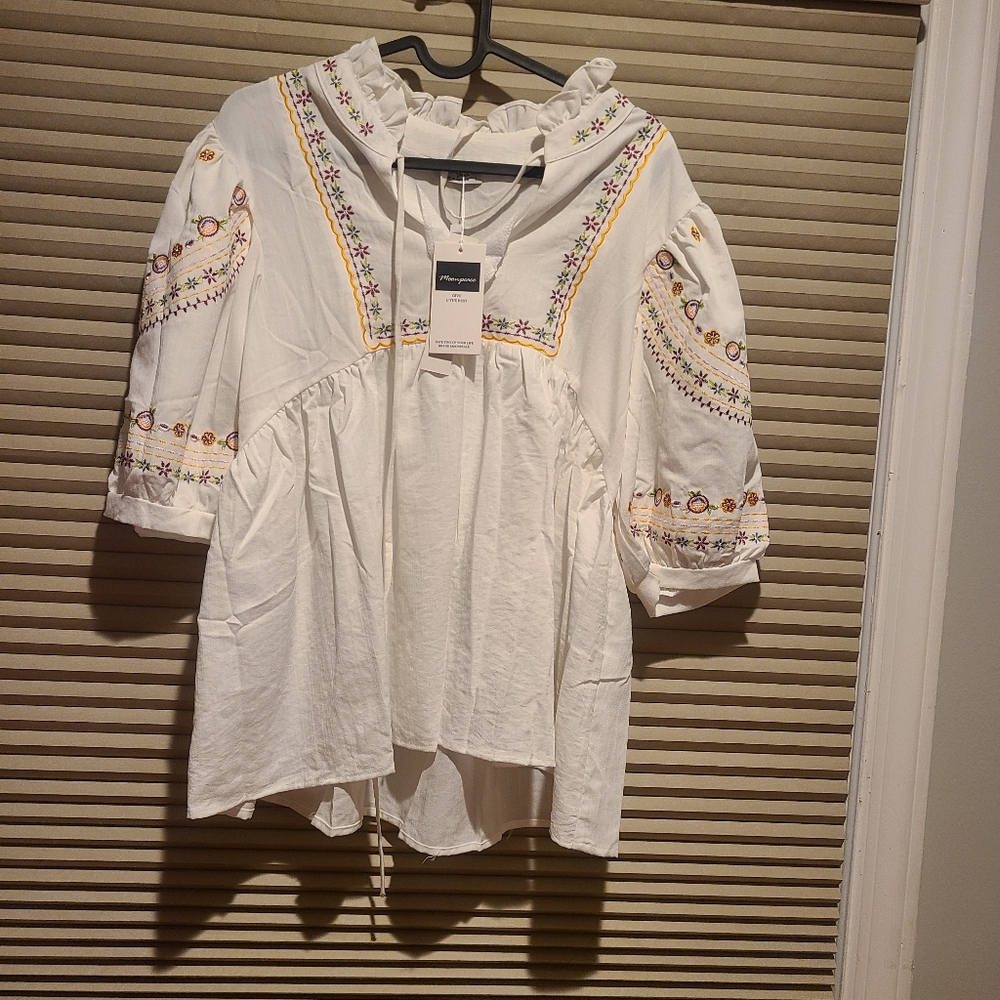 NNW Moonpeace embroided blouse